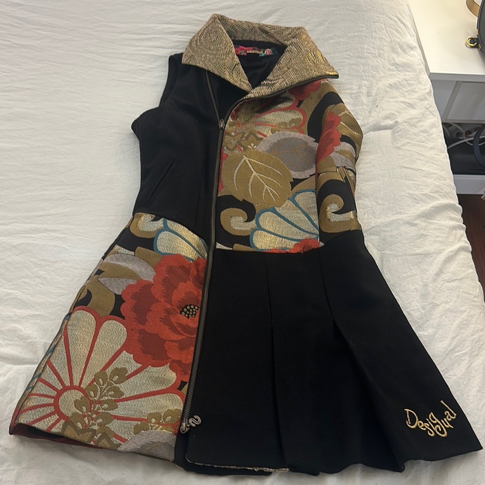 Desigual Women's Floral Black Jacket